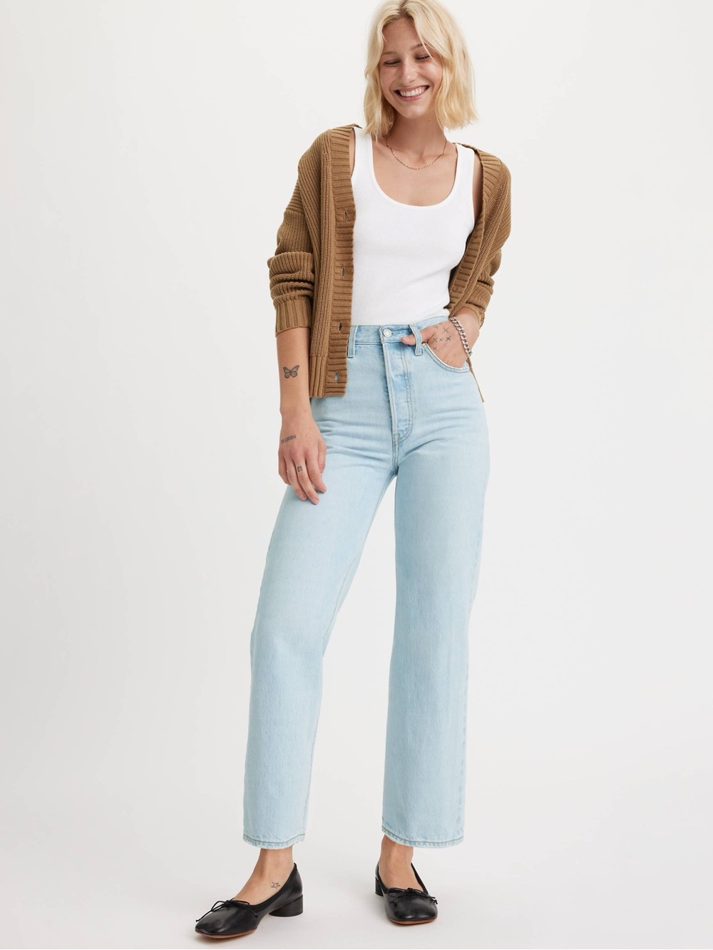 Levi’s High-Rise Straight Leg Women’s Jeans — Light Blue